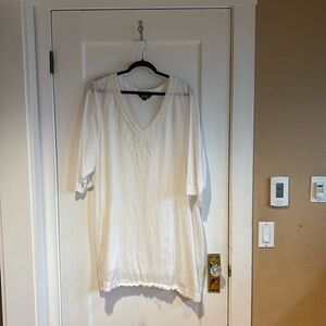 Lands' End White Swim Coverup